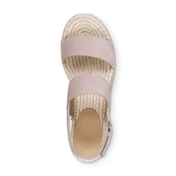 MARC FISHER Womens Pink 2&quot; Platform Double Band Gallia Wedge Shoes 8.5 M