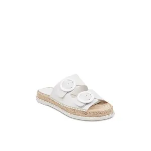 MARC FISHER Womens White 0.5&quot; Platform Cord Ramba Platform Slip On Shoes 11 M