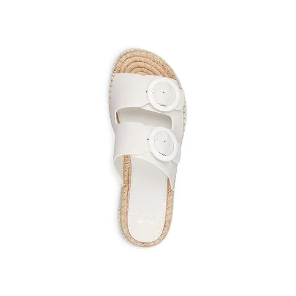 MARC FISHER Womens White 0.5&quot; Platform Cord Ramba Platform Slip On Shoes 11 M