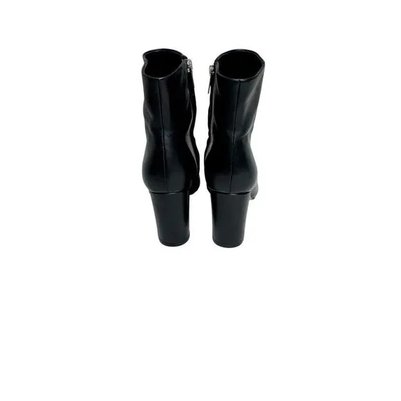 Marc Fisher ulani black leather pointed toe ankle boots size 8.5