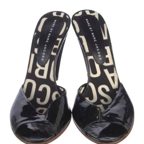 Marc Jacobs Black High Heel Mules