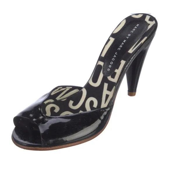 Marc Jacobs Black High Heel Mules