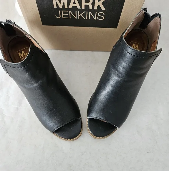 Mark Jenkins Black Wedge  Shoes