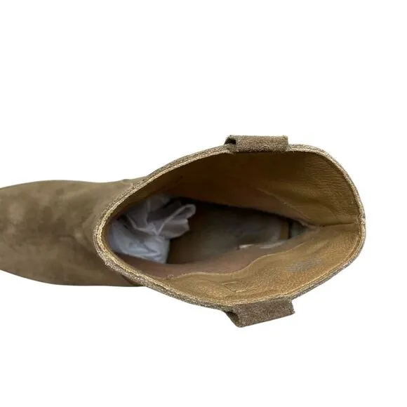 Matisse Galveston Womens Boots Western Suede Block Heel Pull Up Taupe Size‎ 9.5