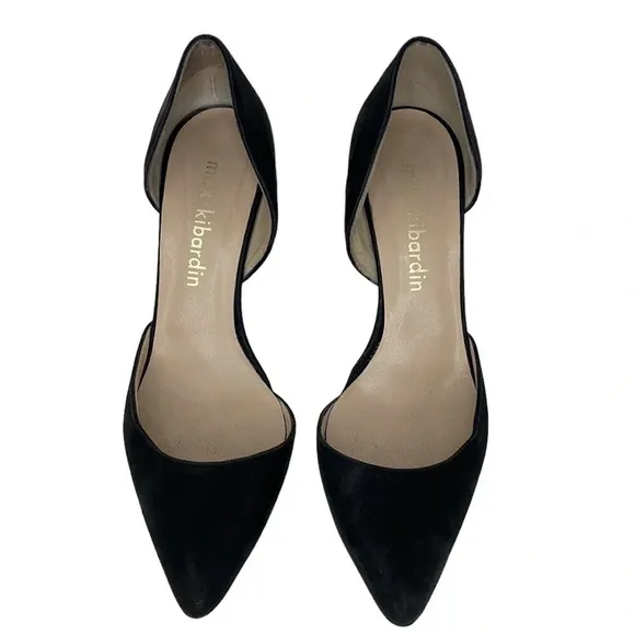 Max Kibardin Shoes Pumps Black Leather Heels Size 38.5 38 1/2