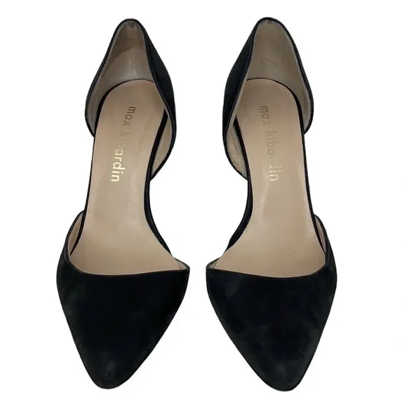 Max Kibardin Shoes Pumps Black Leather Heels Size 38.5 38 1/2