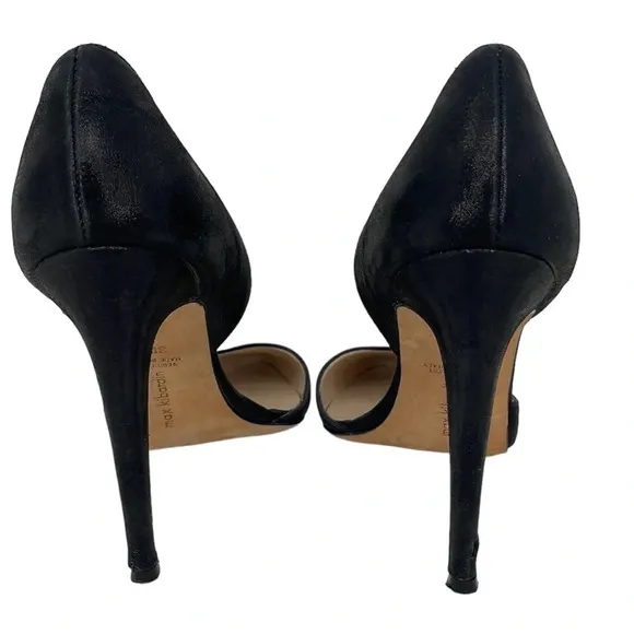 Max Kibardin Shoes Pumps Black Leather Heels Size 38.5 38 1/2