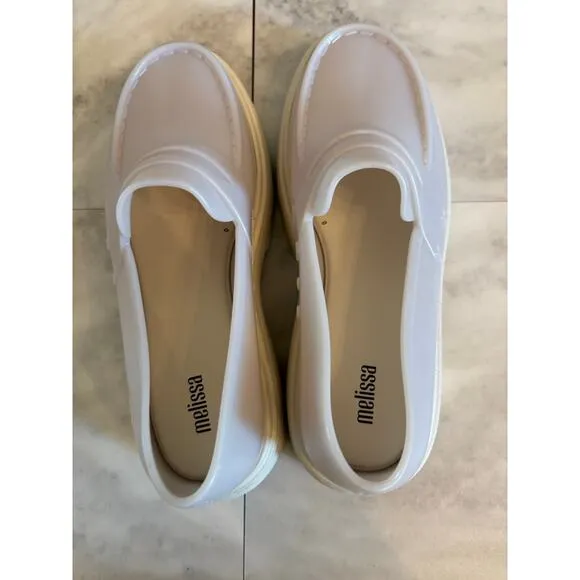 Melissa Women’s Royal Loafers Chunky Platform Shoes Tan Beige Size 10 NIB