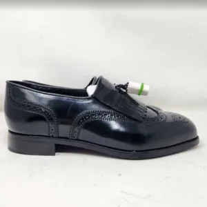 Men's 8 EEE X-Wide Florsheim Lexington black wingtip loafers dress shoes 17073