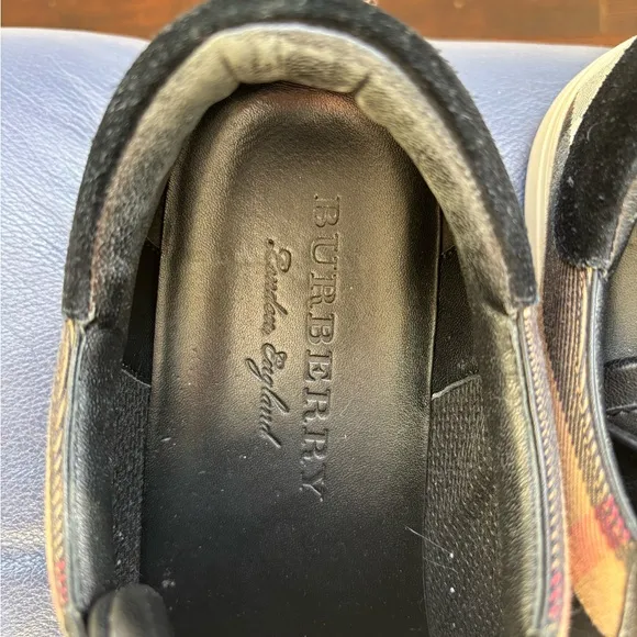 Men’s Burberry Black and Tan Sneakers Sleek Casual Style