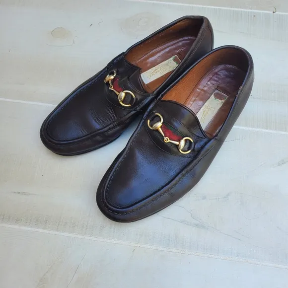 Men's Gucci Horsebit Vintage Brown Leather Loafers