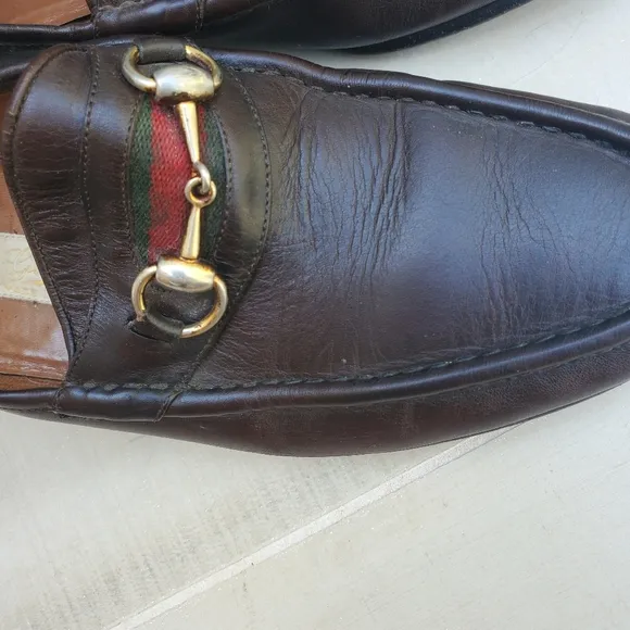 Men's Gucci Horsebit Vintage Brown Leather Loafers