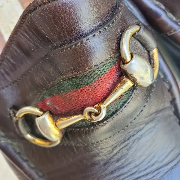 Men's Gucci Horsebit Vintage Brown Leather Loafers