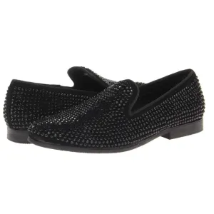 Men's Loafers Steve Madden Caviarr Black Rhinestone 8.5 Shoes