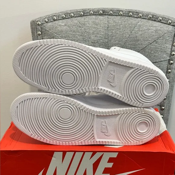Men’s Nike Ebernon Mid 'Triple White,’ Size 13 - AQ1773-100