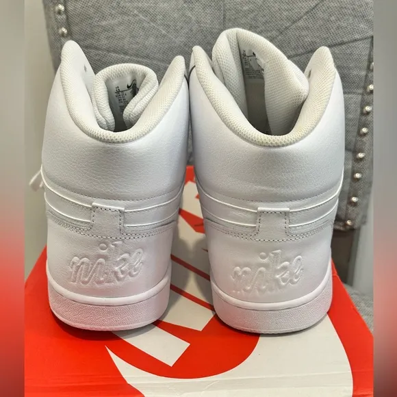 Men’s Nike Ebernon Mid 'Triple White,’ Size 13 - AQ1773-100