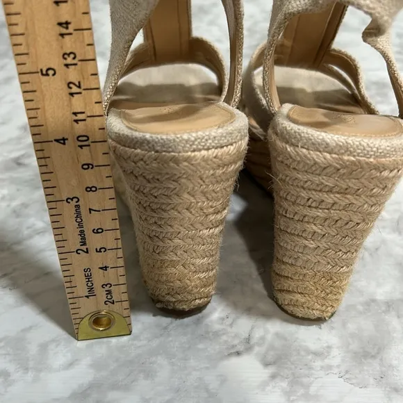 MICHAEL KORK BERKELEY WEDGE SANDALS CREAM  SZ 8