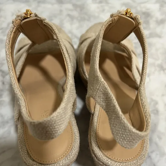 MICHAEL KORK BERKELEY WEDGE SANDALS CREAM  SZ 8