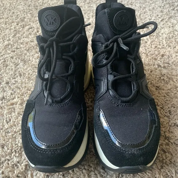 Michael Kors Black Platform Tennis Shoes