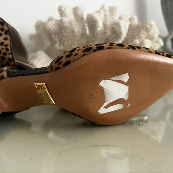 Michael Kors leopard fur heels