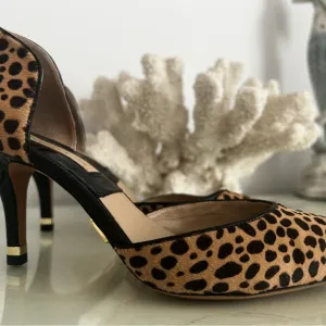 Michael Kors leopard fur heels