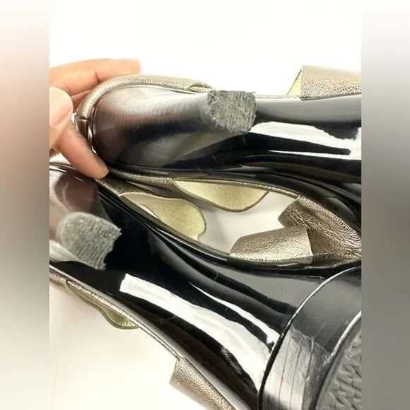 Michael Kors metallic gold strapped heel sandals size 6M