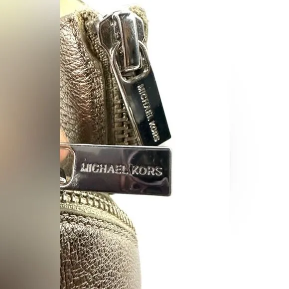 Michael Kors metallic gold strapped heel sandals size 6M