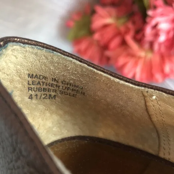 MICHAEL KORS size 4.5 brown leather platform spike heels booties w/2 buckles