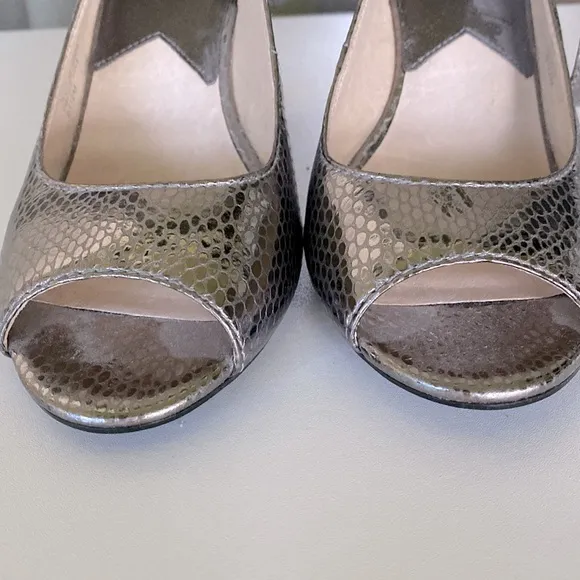 Michael Kors Stacked Wedge Heel Peek-a-Boo Toe Sandals