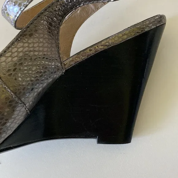 Michael Kors Stacked Wedge Heel Peek-a-Boo Toe Sandals
