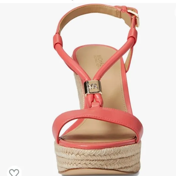 MICHAEL MICHAEL KORS Annie Dalia Wedge Sandals Size 9M. New