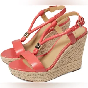 MICHAEL MICHAEL KORS Annie Dalia Wedge Sandals Size 9M. New