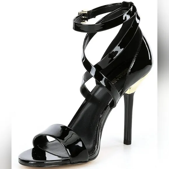 MICHAEL Michael Kors Astrid Patent Leather Dress Sandals, 7.5M