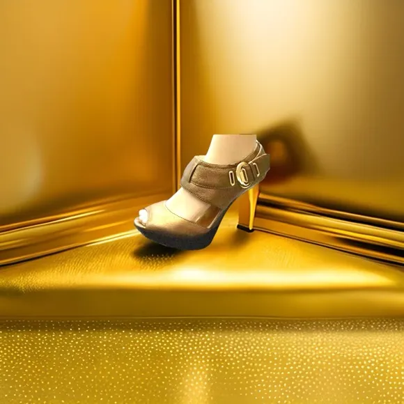 MICHAEL Michael Kors Bronze Gold Heels
