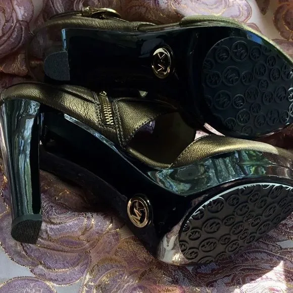 MICHAEL Michael Kors Bronze Gold Heels