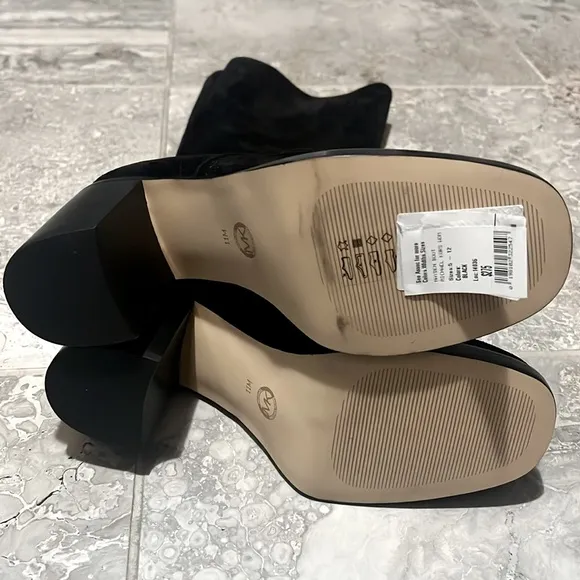 Michael Michael Kors Hayden Block-Heel Boots in Black, NWT, Size 11