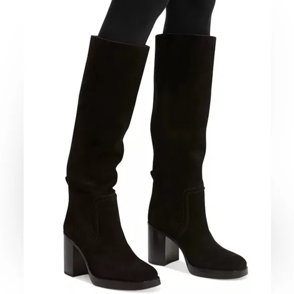 Michael Michael Kors Hayden Block-Heel Boots in Black, NWT, Size 11