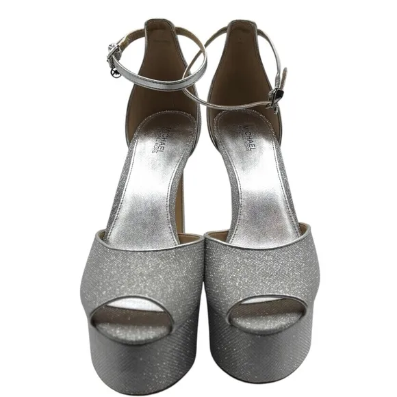 MICHAEL Michael Kors Martina Glitter Mesh Peep-toe Platform Pump | US 9.5