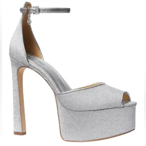 MICHAEL Michael Kors Martina Glitter Mesh Peep-toe Platform Pump | US 9.5