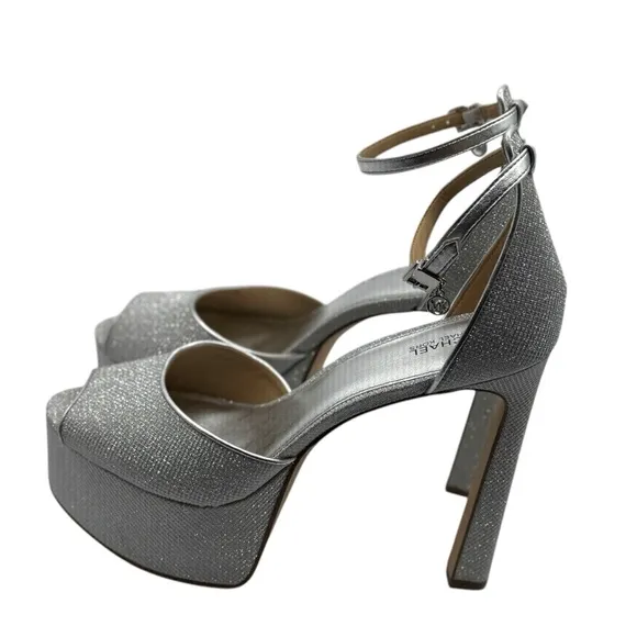 MICHAEL Michael Kors Martina Glitter Mesh Peep-toe Platform Pump | US 9.5
