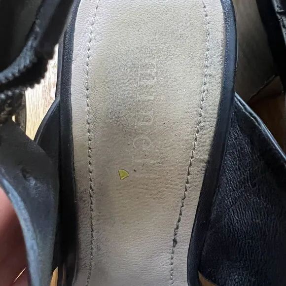 Minelli Casimiera Black Leather Crossed Strap Leather Sandals EU 36 Peep Toe
