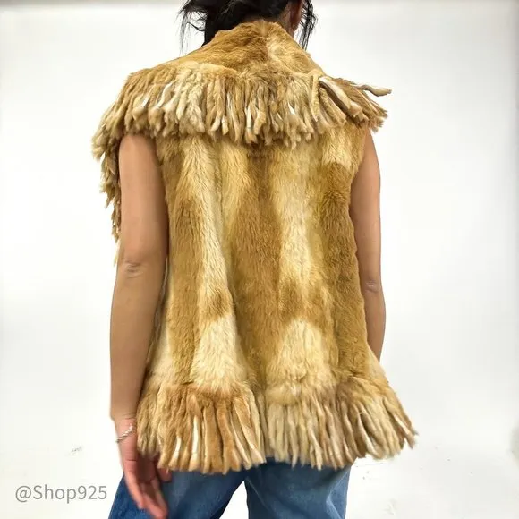 Misk Animal Pattern Tan Vest Size 40