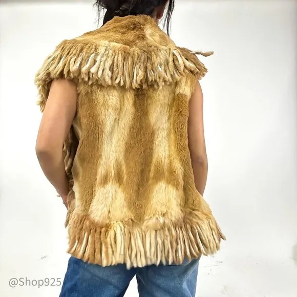 Misk Animal Pattern Tan Vest Size 40