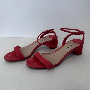 Miu Miu Pink Suede Heels size 7