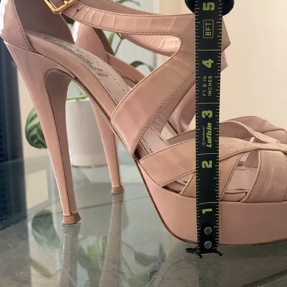 MIU MIU Sexy Patent Leather Heel Sandals