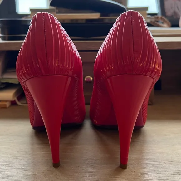 Miu Miu Vernice Platform Patent Leather Shoes
