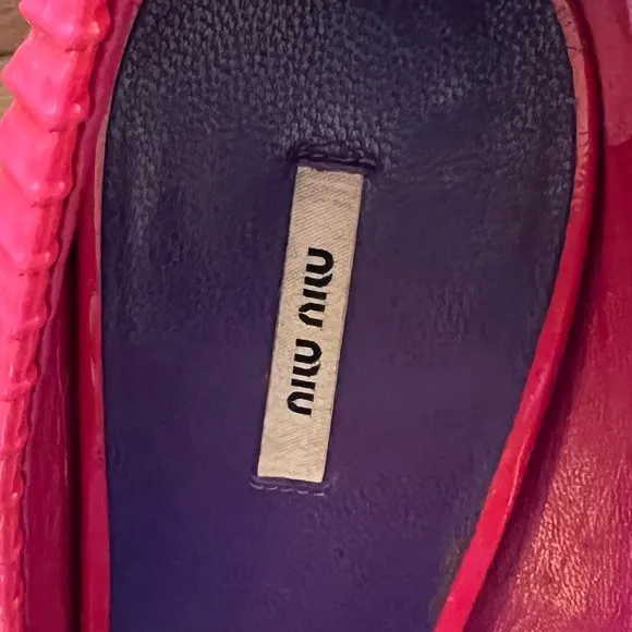 Miu Miu Vernice Platform Patent Leather Shoes