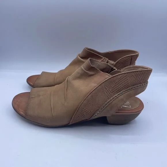 Miz Mooz Cailey Spring Heel Sandals Sand Tan Leather Womens Size 42 10.5 11