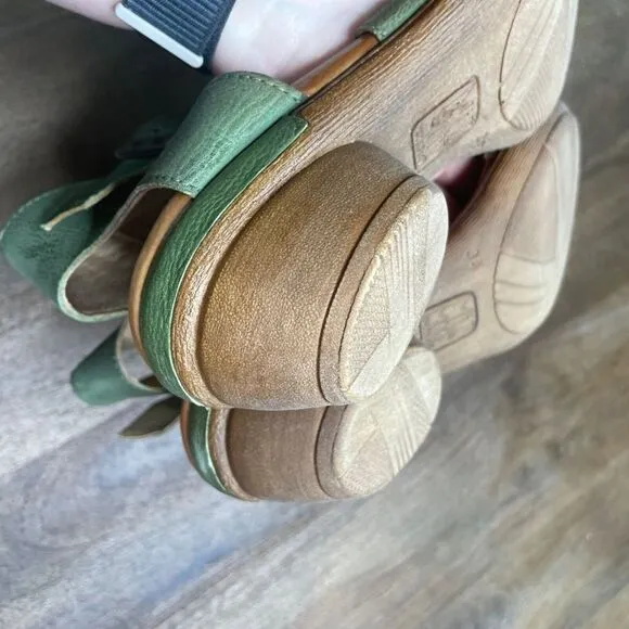 MIZ MOOZ‎ New York Coolidge Leather Heeled Sandals EU Size 38 Green NEW WITH BOX