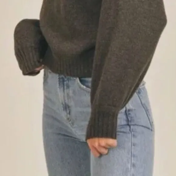 Mock Neck Color Block Sweater